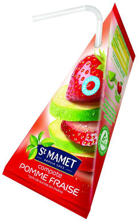 Les Compotes de pomme-fraise - mon-marché.fr