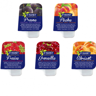 Confiture 25g saint mamet peche vendu a l unite 1