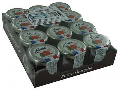 Confiture abricot lucien georgelin 12 x 28 g stick a l unite dosette individuelle