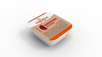 Confiture de fraise en coupelle 30 g toquelia