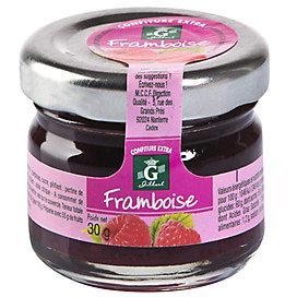 Confiture de framboise 24 x 30 g gilbert stick a l unite dosette individuelle confiture