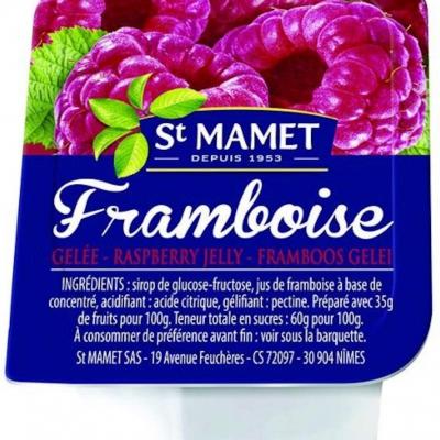 Confiture de framboises 120 x 30 g st mamet