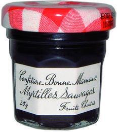 Confiture de myrtille pot en verre 30 g