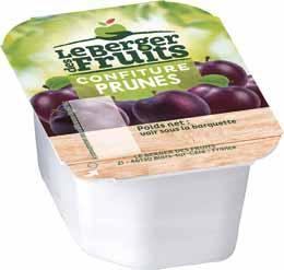 Confiture de prunes barquettes 30 g le lot de 15 Berger de fruits
