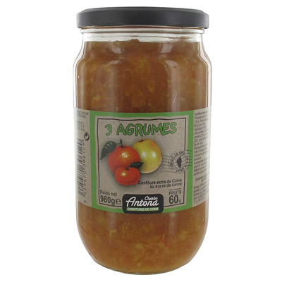 Confiture extra de corse 3 agrumes 980 g charles antona 2
