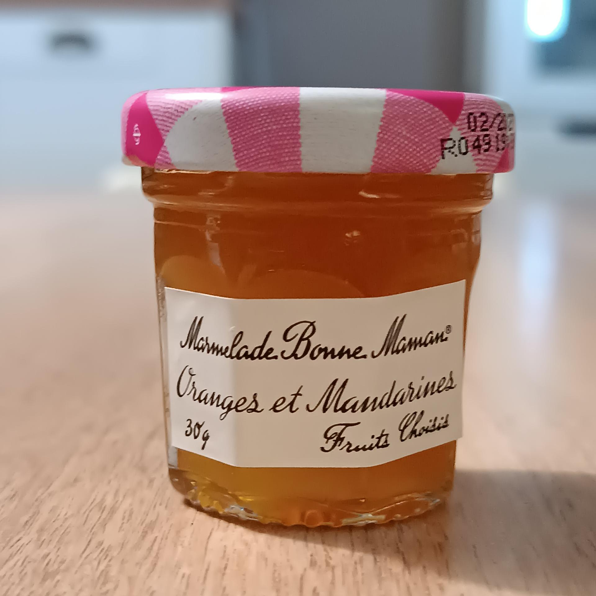 Confitures bi fruits bonne maman oranges et mandarines le lot de 15 x 30g