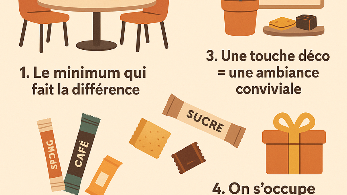 Créer un espace pause convivial en entreprise sans se ruiner