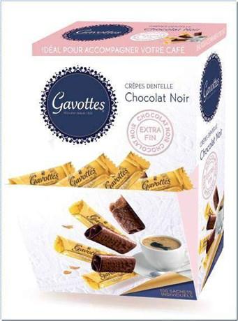 Crepes dentelles au chocolat noir 750 g pour bureau