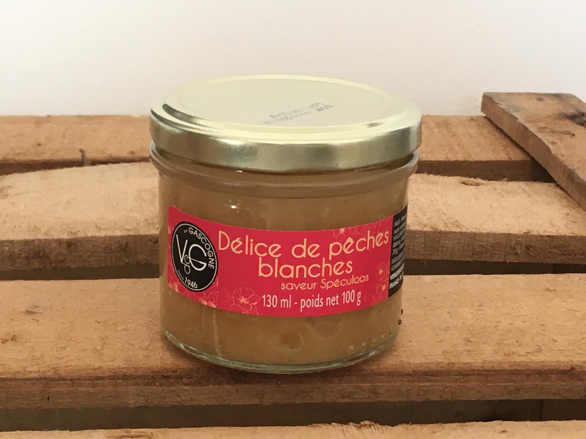 Delice de peches blanches speculoos 100g bocal
