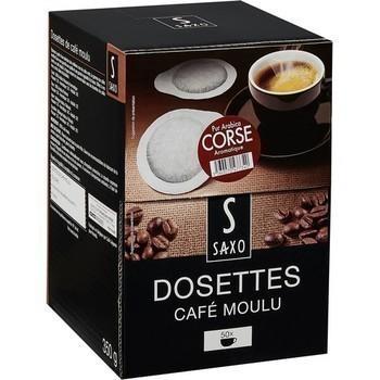 Dosettes de cafe moulu pur arabica corse x50 compatibles senseo