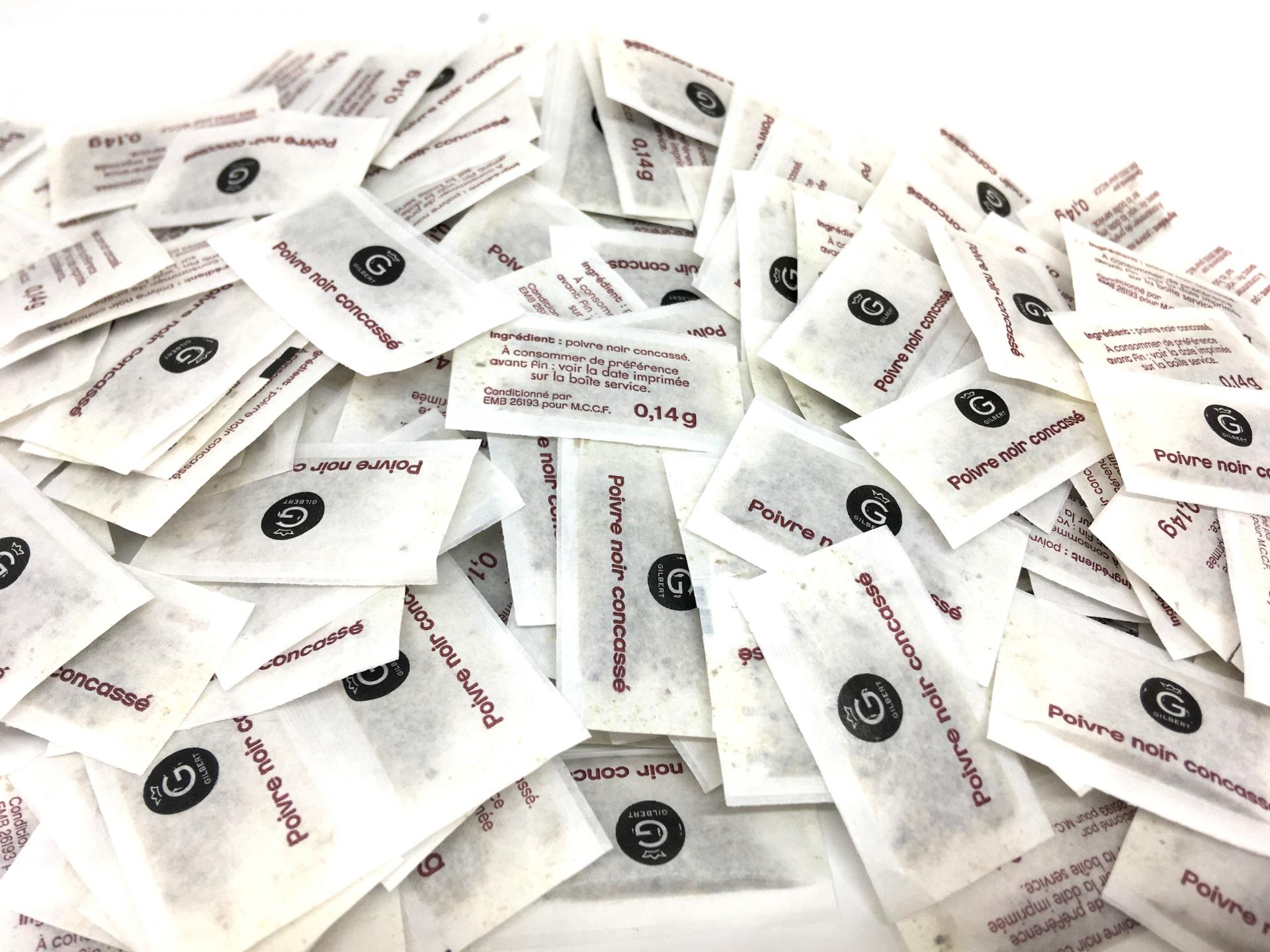 Dosettes poivre noir concasse gilbert en lot de 20