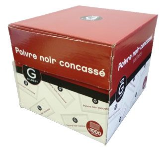 Dosettes poivre noir concasse x 1000 gilbert