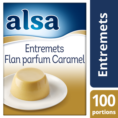 Entremets-flan caramel 1.05 Kg Alsa 100 parts