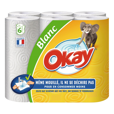 Essuie-tout Original Blanc X6 OKAY