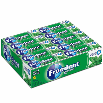 FREEDENT Chewing gum - Menthe verte - 5x5 tablettes 65g - Cdiscount Au  quotidien