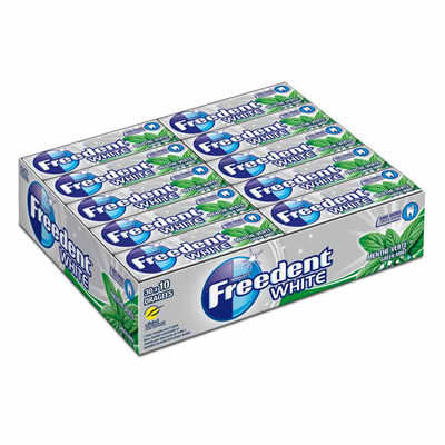 Freedent white menthe verte 30 x 10 dragees