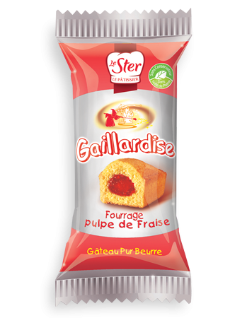 Gaillardise mini moelleux a la fraise 30 g le lot de 20