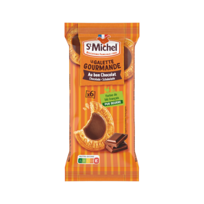 Galettes gourmandes au chocolat sachet de 6 biscuits st michel 60g
