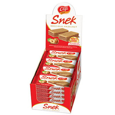 Gauffrettes noisette 24 x 45 g snek