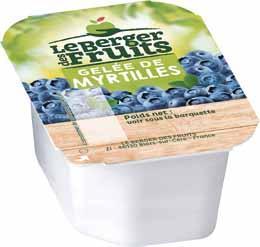 Confiture de Myrtilles barquettes 30 g le lot de 15 Berger de fruits