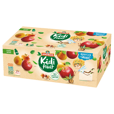 Gourde a la pomme nature kidif ruit 40 x 85 g andros