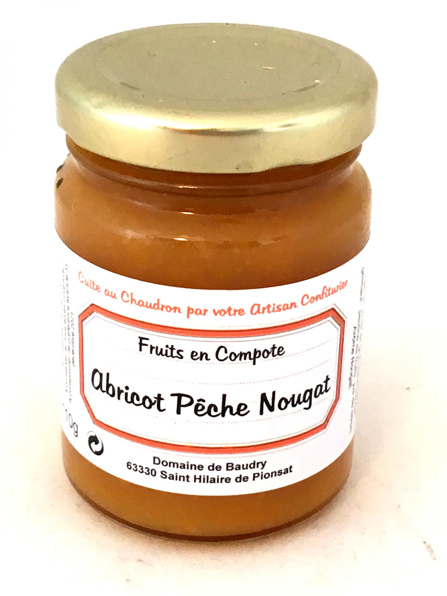 Gourmandise d abricot peche et nougat 110g bocal 1