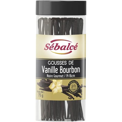 Gousses vanille bourbon noire gourmet 1416 cm 75g