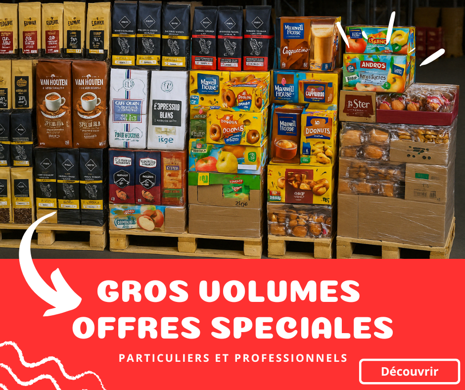 Gros volumes grossiste alimentaire