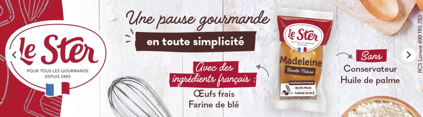 MADELEINE DE COMMERCY AUX OEUFS FRAIS - 100 SACHETS INDIVIDUELS DE 21G