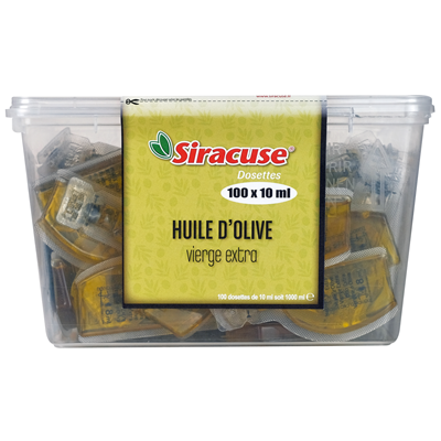 Huile d olive extra vierge 100 dosettes x 10 ml siracuse