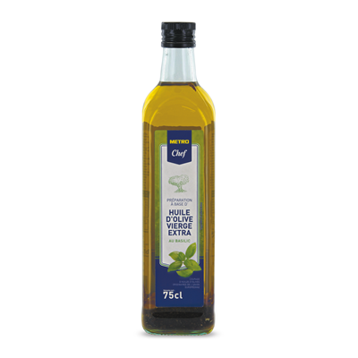 Huile d olive vierge aromatisee au basilic 75 cl metro chef