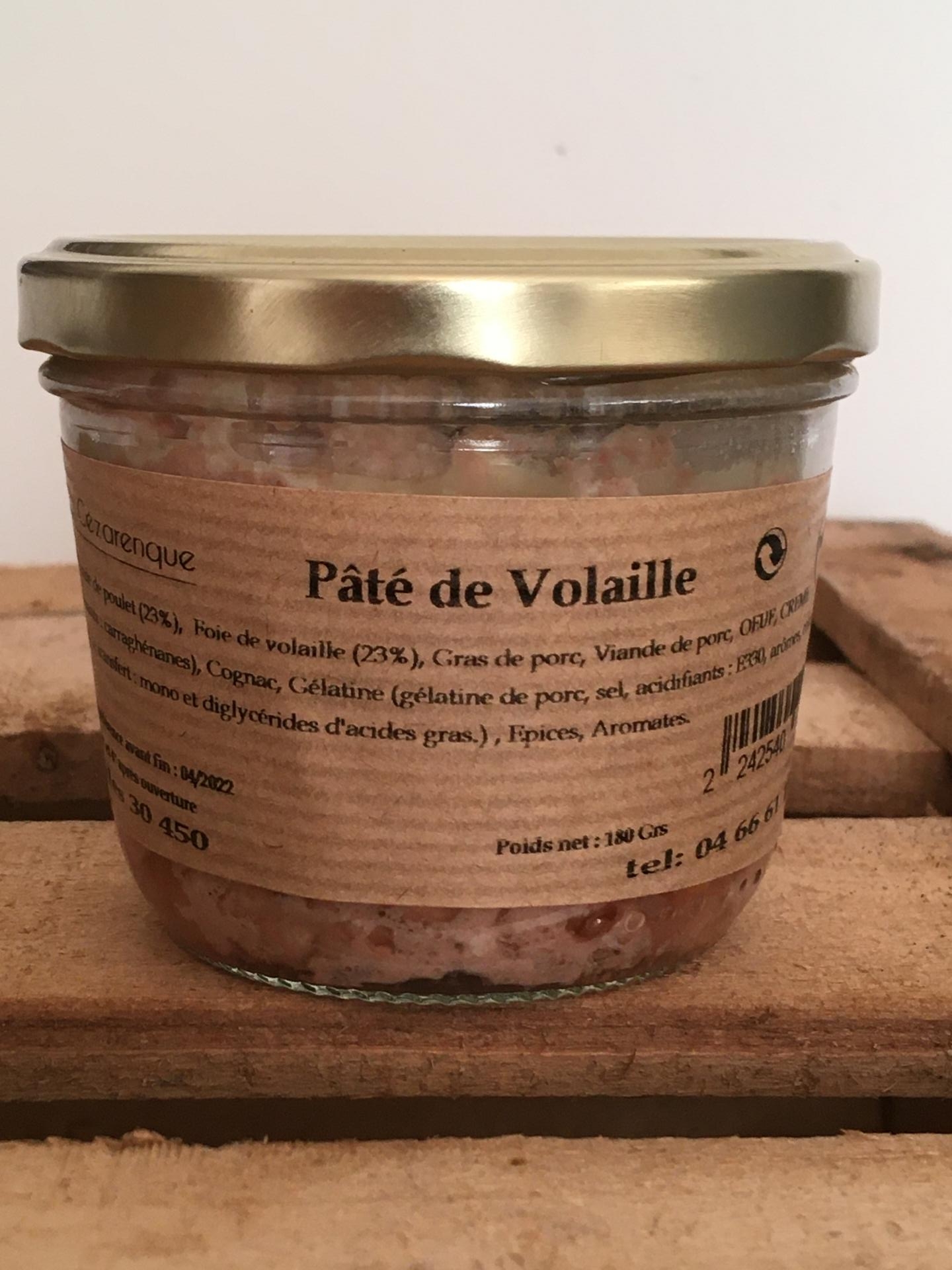 Pâté de volaille 21cl ESAT La Cézarenque en Cévennes Concoules