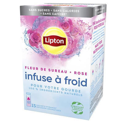 Infusion fleur de sureau rose 15 sachets lipton infuse a froid
