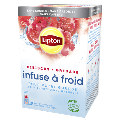 Infusion hibiscus grenade 15 sachets lipton infuse a froid