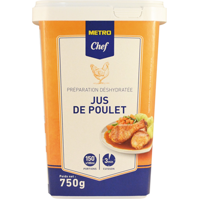 Jus de poulet 750 g metro chef