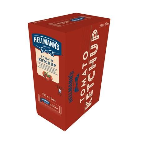 Ketchup dosettes 200 x 10 ml hellmann s pour professionnels