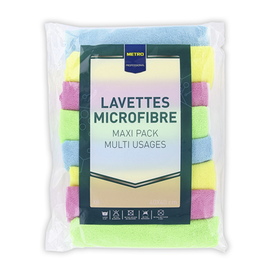 Lavette microfibre 40 x 40 cm x 8