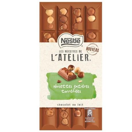 Les recette de l atelier chocolat au lait noisettes entieres torrefiees 195 g pour bureau