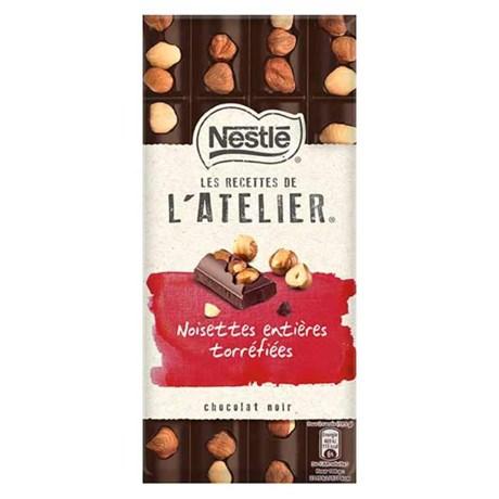 Les recette de l atelier chocolat noir noisettes entieres torrefiees 195 g pour professionnels