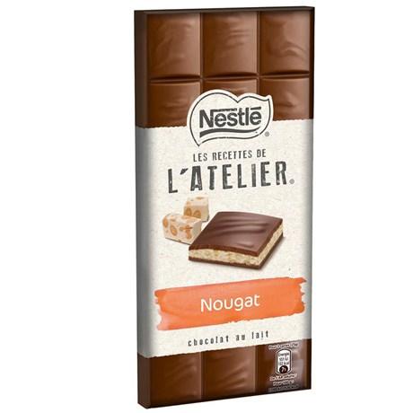 Les recettes de l atelier chocolat au lait nougat 150 g pour bureau