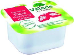 Lot de 12 confiture de fraise 30g en barquette valade