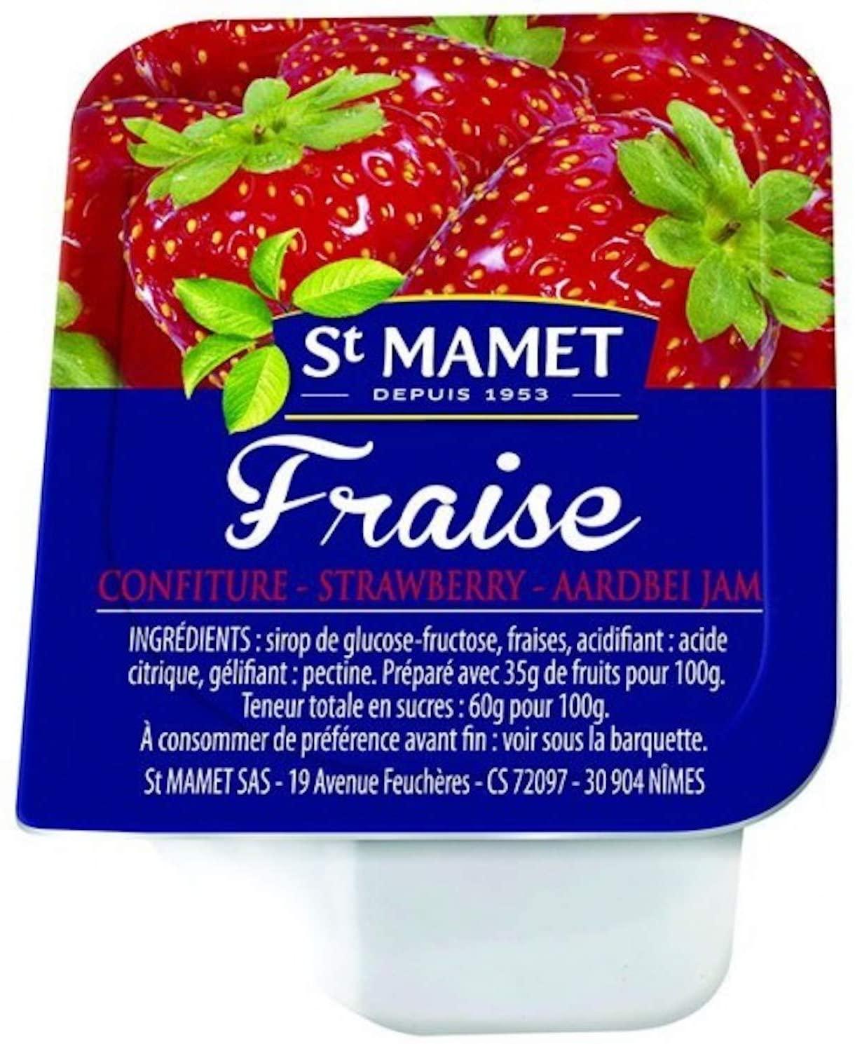 Lot de 12 Confiture de fraises 30 g St Mamet