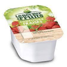 Lot de 15 confitures de fraises 30g en barquette berger de fruits