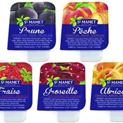 Lot de 20 barquettes 30g assortiment de confitures st mamet