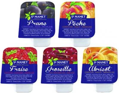 Lot de 20 barquettes 30g assortiment de confitures st mamet