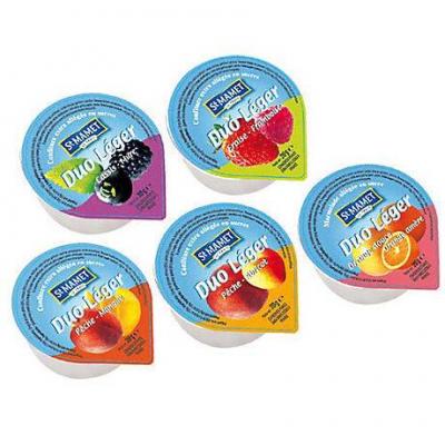 Lot de 20 confitures duo leger 20 g st mamet
