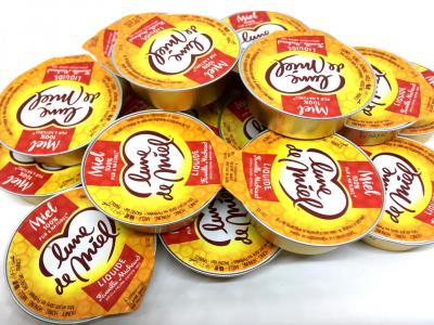 Lot miel de fleurs liquide coupelles de 20 g
