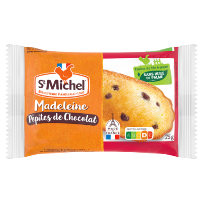 Madeleine aux pepites de chocolat st michel 25 g