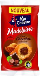 Madeleine coeur chocolat gout noisette 40 g
