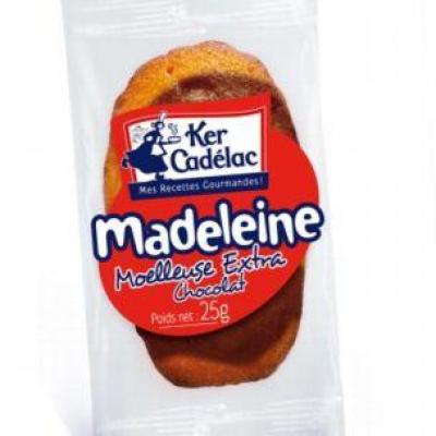 Madeleine moelleuse extra chocolat 25g le lot de 21